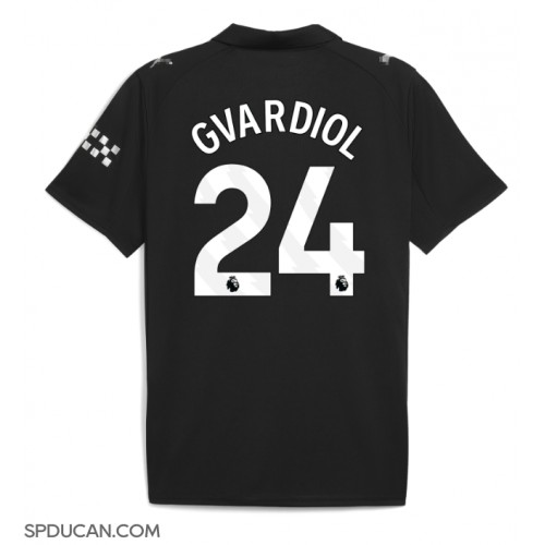 Muški Nogometni Dres Manchester City Josko Gvardiol #24 Gostujuci 2025-26 Kratak Rukav